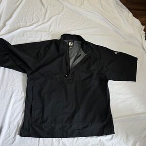Mens FJ Dryjoys Short Sleeved Waterproof  Winbreaker Color Black Size XL